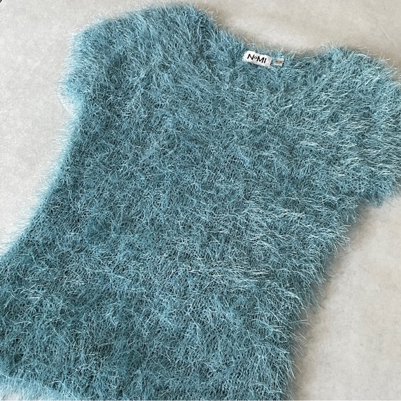 2/$20 Fuzzy Long Hair Fitted Stretch Sweater - Picture 3 of 9